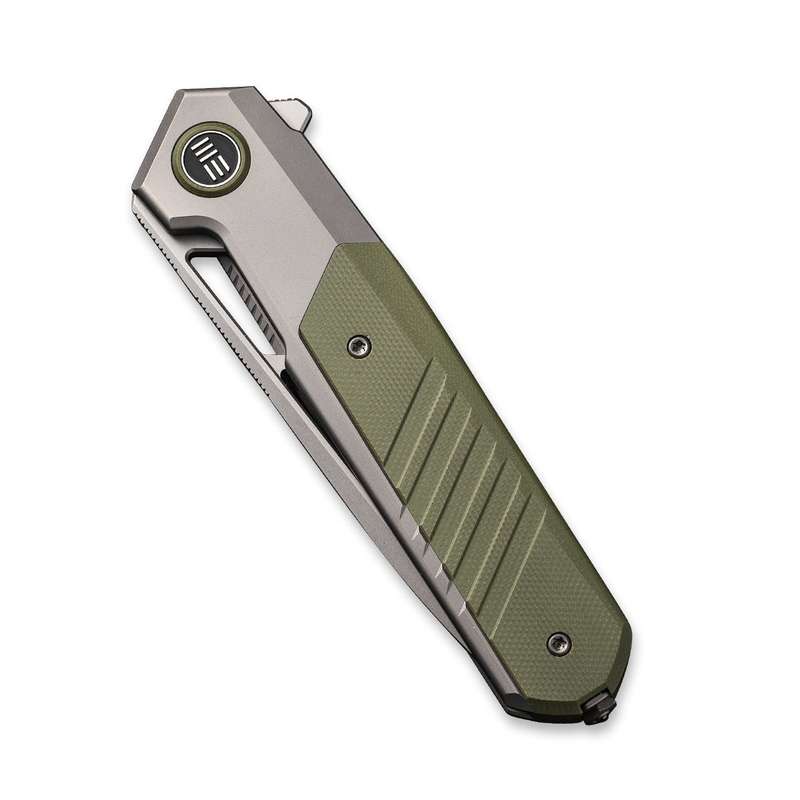 WEKNIFE Arsenal Flipper & Thumb Hole Knife Titanium & G10 Handle (3.56" CPM 20CV Blade) WE20073-1