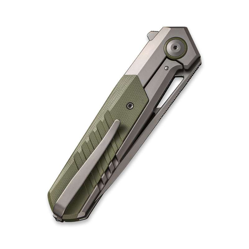 WEKNIFE Arsenal Flipper & Thumb Hole Knife Titanium & G10 Handle (3.56" CPM 20CV Blade) WE20073-1