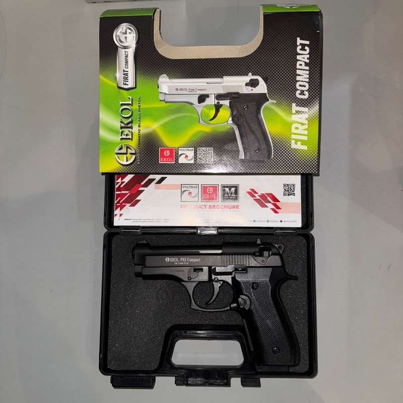 Ekol Firat Compact Black Blank/Pepper Gun (Semi Auto|15+1|9mm PAK) - GSA