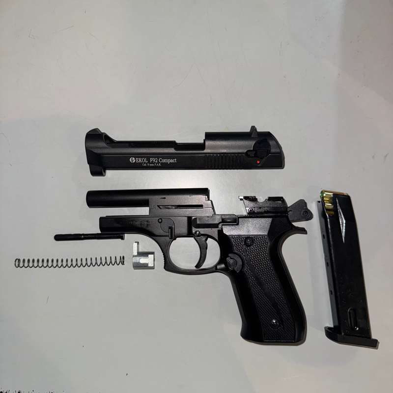 Ekol Firat Compact Black Blank/Pepper Gun (Semi Auto|15+1|9mm PAK) - GSA