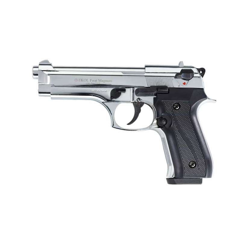 Ekol Firat Magnum Shiny Chrome Blank/Pepper Gun (Semi Auto|17+1|9mm PAK)