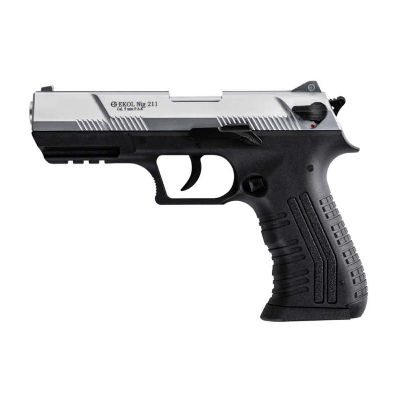 Ekol Nig 211 Mat Chrome Blank/Pepper Gun (Semi Auto|17+1|9mm PAK)