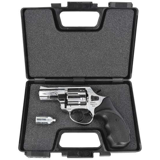 Ekol Viper 2.5" Chrome Blank/Pepper Gun (Semi Auto|6 Rounds|9mm PAK|Revolver)