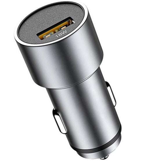 Ezra QC3.0 Quick Charge 1 Port USB Car Charger - Fast Charging Solution in Silver
