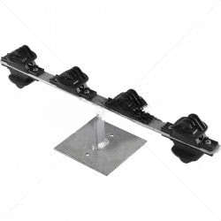 6-Line Low Profile Galvanised Fence Pole - Durable and Discreet Fencing
