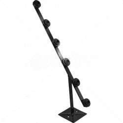 6-Line TPole Black Fence Pole - Heavy-Duty and Weatherproof Fencing