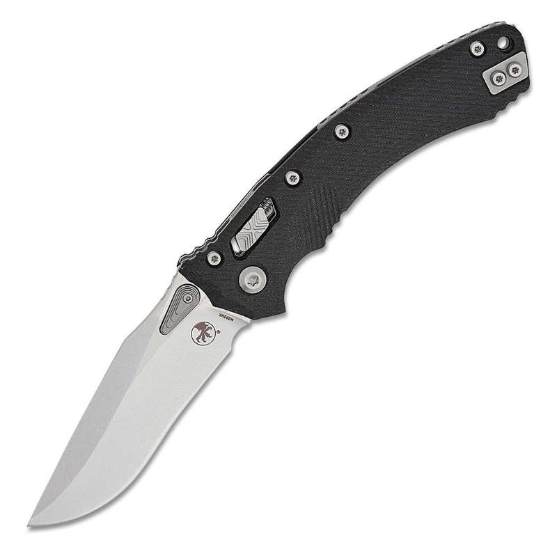 Microtech Amphibian RAM-LOK S/E Fluted Black G10 Stonewash Std 137RL-10FLGTBK