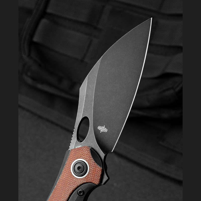 BESTECH NOGARD BT2105E Titanium+Natural Canvas Micarta Inlay Handle: 3.35" M390 Knife