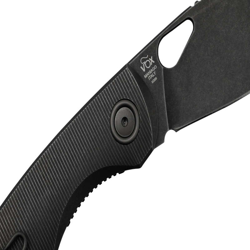 FOX CHILIN FOLDING KNIFE M398 BLACK PVD STONE WASHED Knife BLACK  FX-530 TIDSW