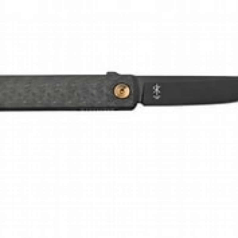 FOX CHNOPS FOLDING KNIFE STAINLESS STEEL M390 PVD BLADE, CARBON FIBRE 3K HANDLE FX-543 CFBR