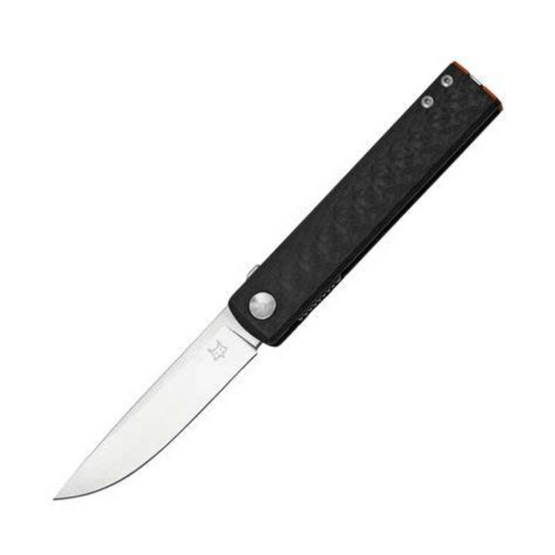 FOX CHNOPS FOLDING KNIFE STAINLESS STEEL M390 PVD BLADE, CARBON FIBRE 3K HANDLE FX-543 CFBR