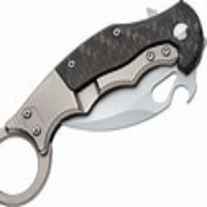 FOX KARAMBIT FRAME LOCK WITH CARBON FIBRE HANDLE BEAD BLASTED Knife FX-599TICS