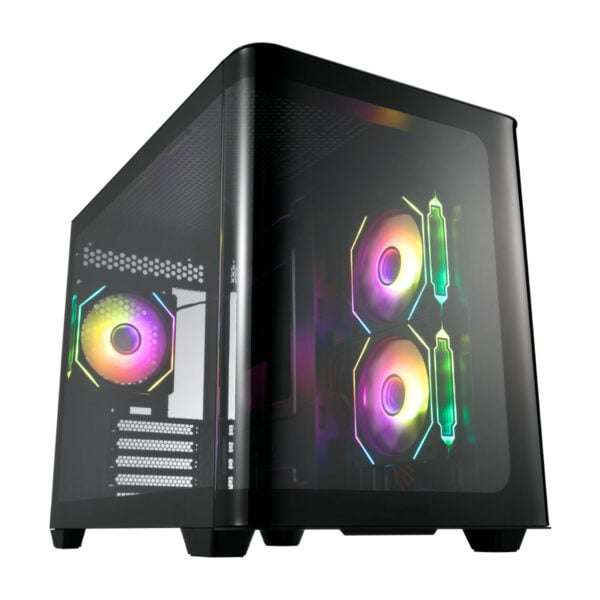 FSP S380 ARGB M-ATX Mid Tower Gaming Chassis  Black