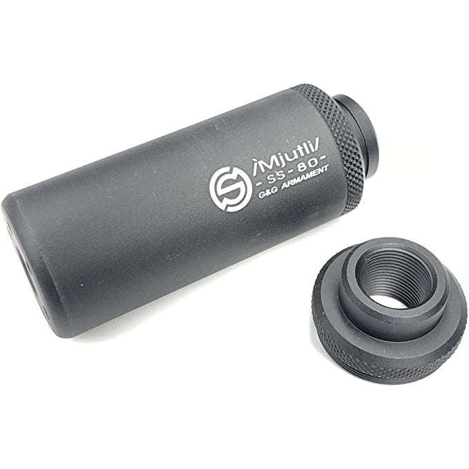 G&G SS-80 Mock Suppressor Black 14mm Airsoft Accessory G-01-016