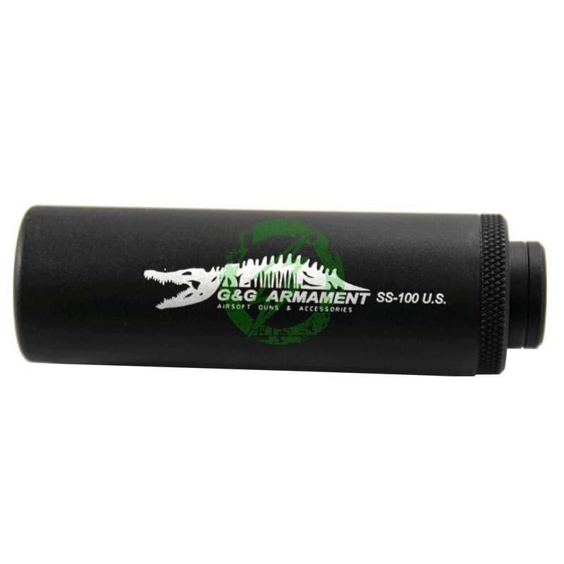 G&G SS-100 Mock Suppressor Black 14mm Airsoft Accessory