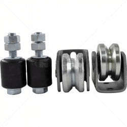 Gate Wheel Kit - 60mm Electro Plated Part No: GA30-2