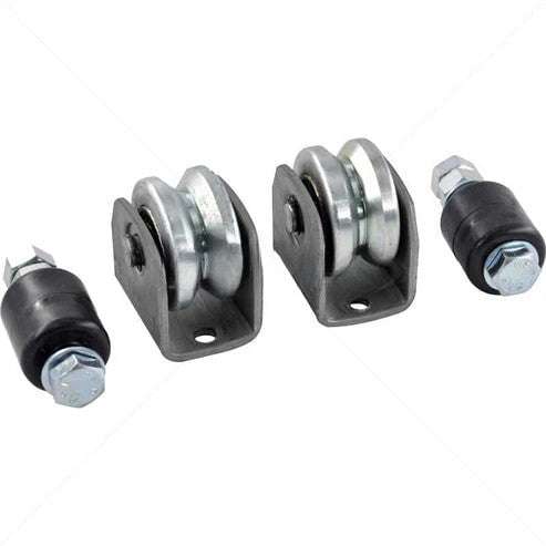Gate Wheel Kit - 60mm Electro Plated Part No: GA30-2