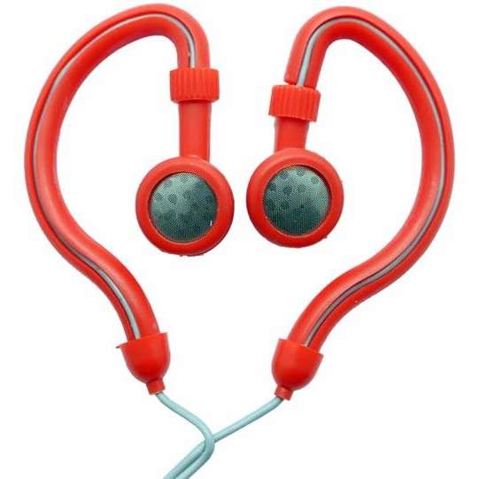 Geeko Hook On Stereo Earphones - Red