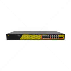 GENATA 16 Port Gigabit PoE + 2 Gbps RJ45/SFP Switch Part No: NW111-6