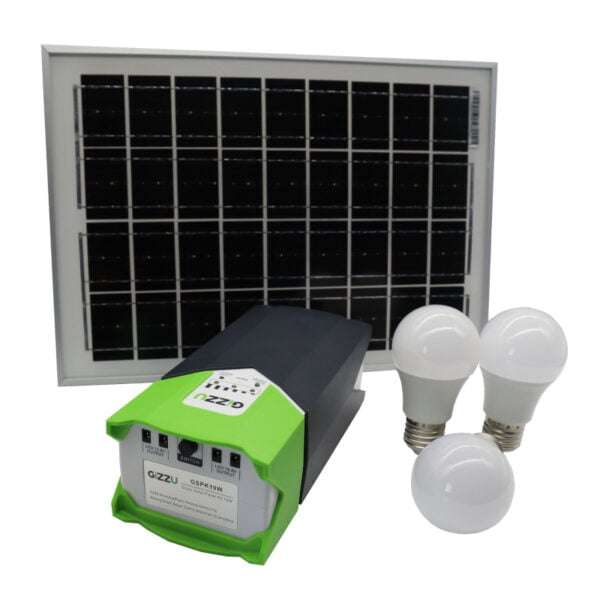 GIZZU 10W Solar Panel Lighting Kit  Efficient Off-Grid Lighting Solution