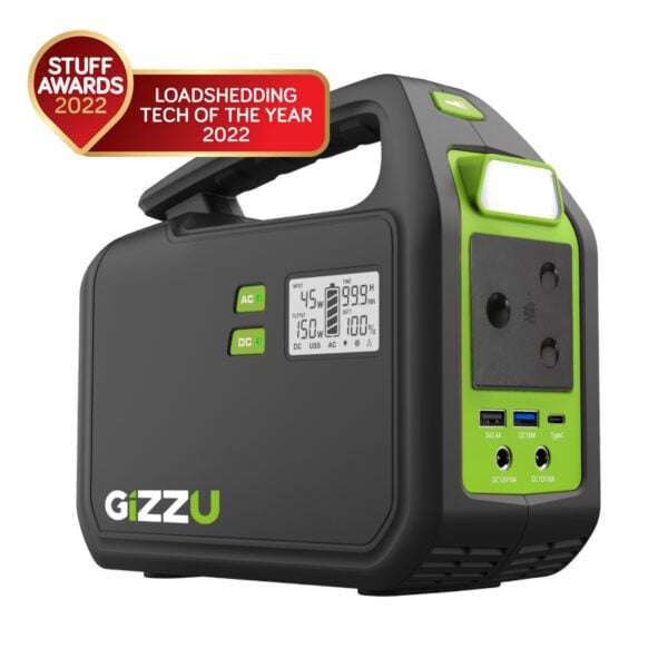 GIZZU 155Wh Portable Power Station with 3-Prong SA Plug  Compact & Reliable