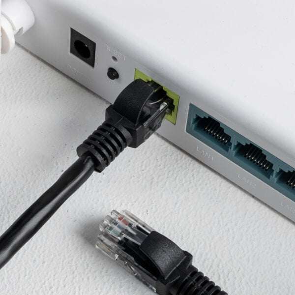 Gizzu Cat6 UTP Fly Lead Ethernet Network Cable 20cm  High-Speed Black Connectivity Solution