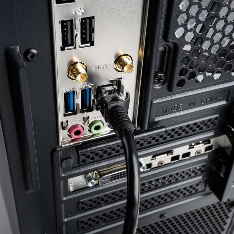 Gizzu Cat6 UTP Fly Lead Ethernet Network Cable 20m  High-Speed Black Connectivity Solution