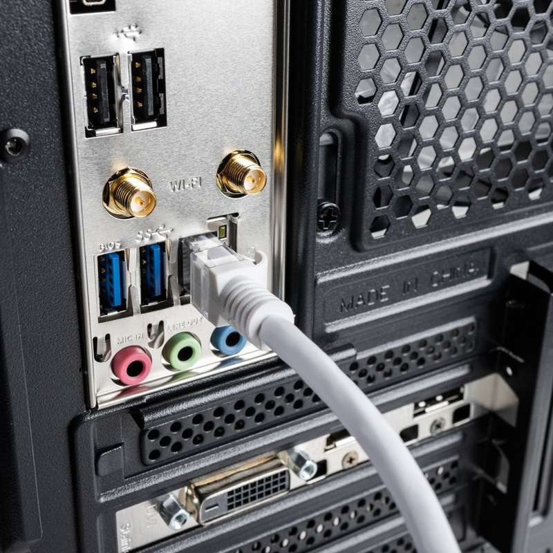 Gizzu Cat6 UTP Fly Lead Ethernet Network Cable 20m  High-Speed White Connectivity Solution