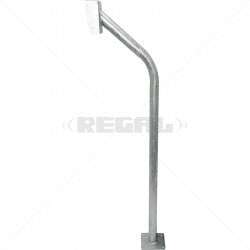 Gooseneck Galvanised with Rainshield and Base Plate IC50-3 - Outdoor Protection