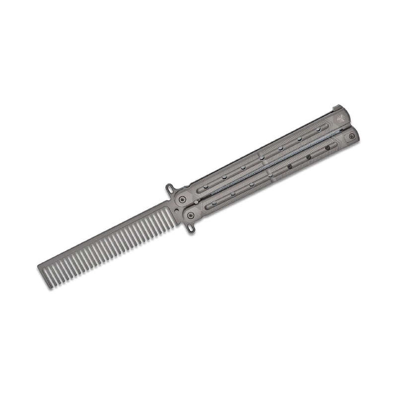 GRAY TI MATERIAL BUTTERLFY NERV COMB Knife - 907B