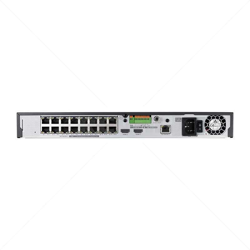 Hanwha 16 CH Q-Series NVR 128Mbps PoE HDMI & VGA 2 SATA Bays