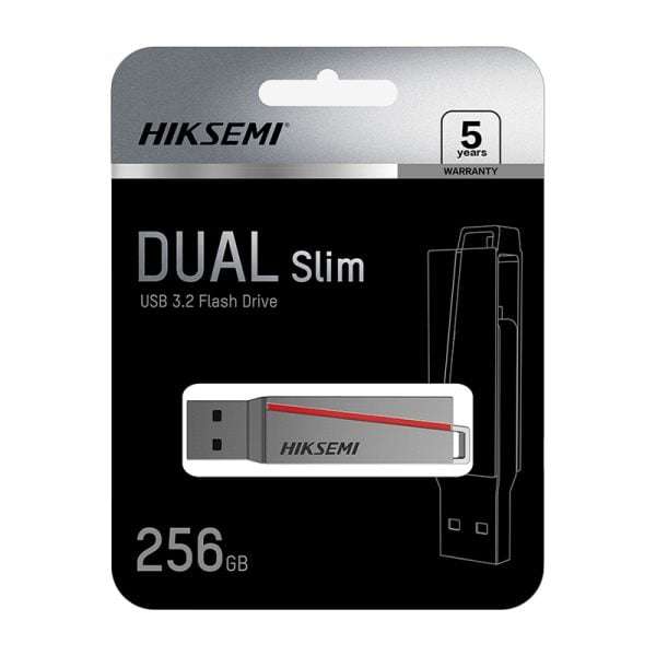 HIKSEMI Dual Slim 32GB USB3.2 Flash Drive - High-Speed Portable Storage Solution