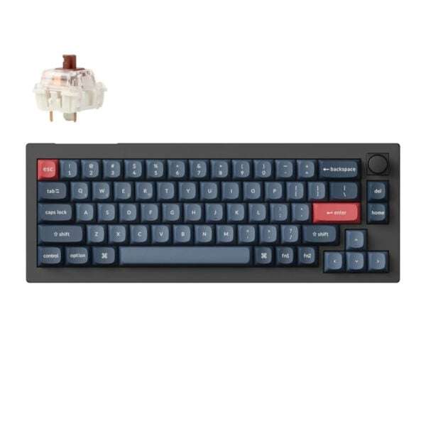 Keychron V2 Max 65% RGB Mechanical Keyboard  Gateron Jupiter Brown