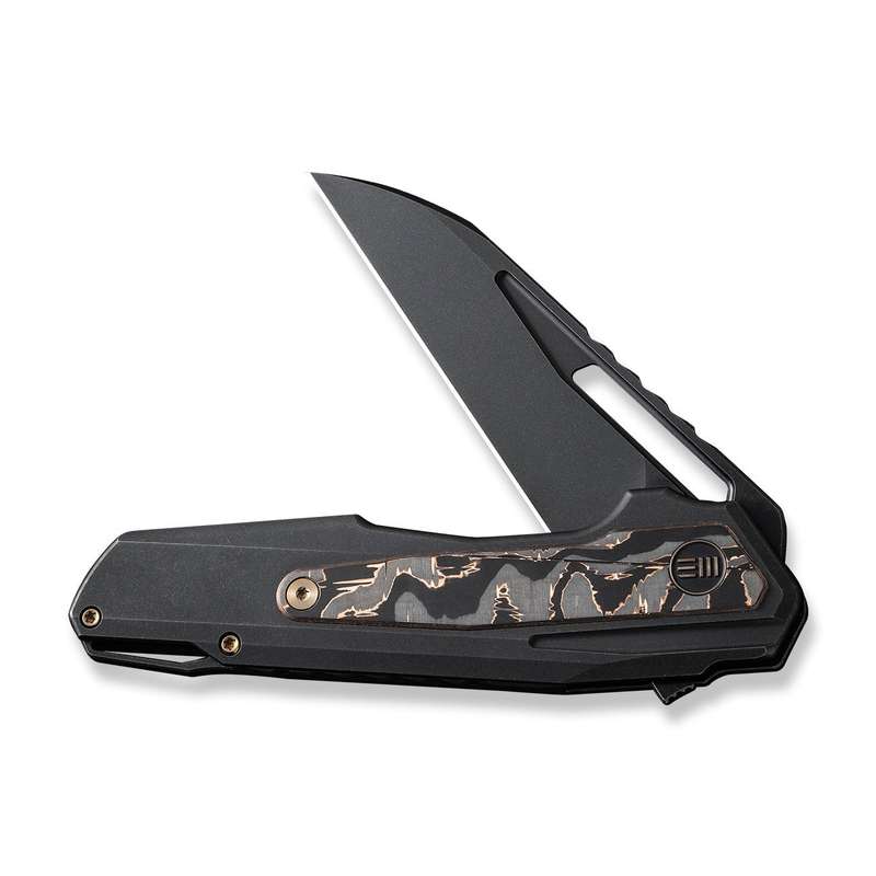 WE KNIFE Falcaria Flipper & Thumb Hole Knife Titanium & Carbon Fiber Handle (3.64" CPM 20CV Blade...