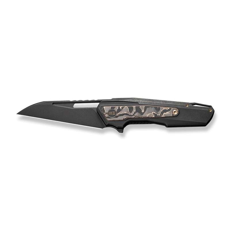 WE KNIFE Falcaria Flipper & Thumb Hole Knife Titanium & Carbon Fiber Handle (3.64" CPM 20CV Blade...