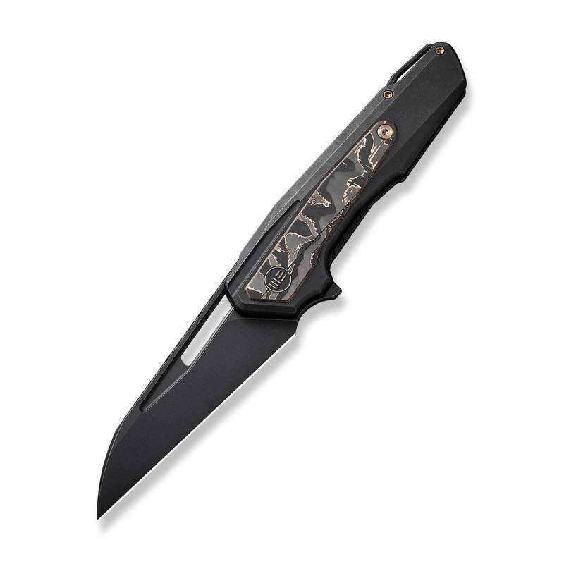 WE KNIFE Falcaria Flipper & Thumb Hole Knife Titanium & Carbon Fiber Handle (3.64" CPM 20CV Blade...