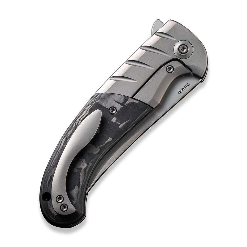 WEKNIFE Curvaceous Flipper Knife Titanium & Carbon Fiber Handle (3.70" CPM 20CV Blade) WE20012-1