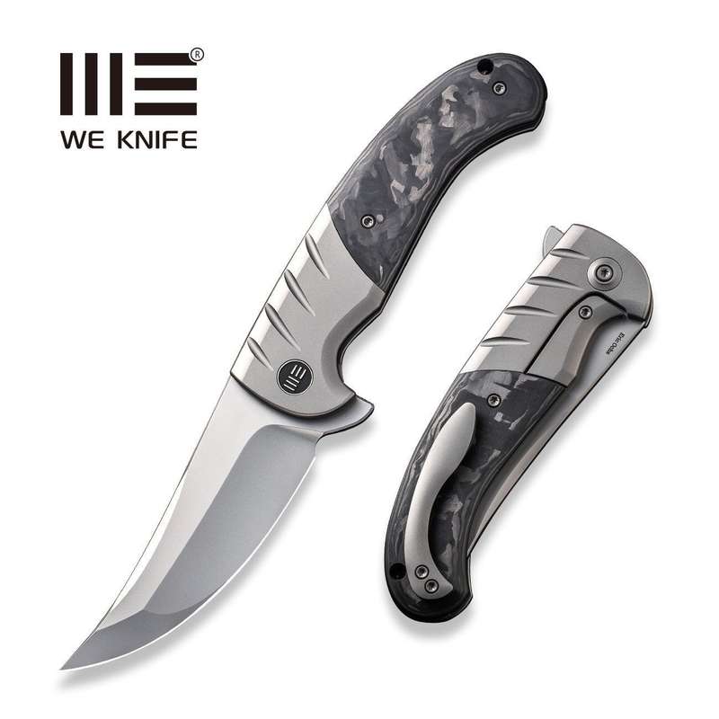 WEKNIFE Curvaceous Flipper Knife Titanium & Carbon Fiber Handle (3.70" CPM 20CV Blade) WE20012-1
