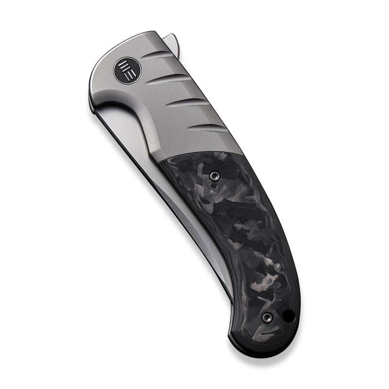 WEKNIFE Curvaceous Flipper Knife Titanium & Carbon Fiber Handle (3.70" CPM 20CV Blade) WE20012-1