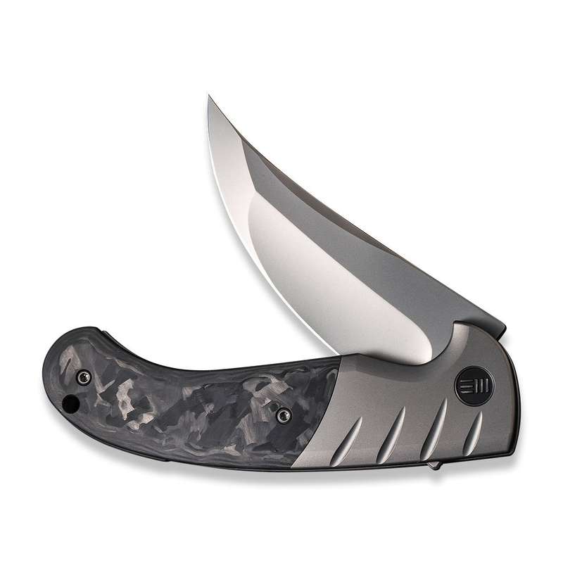 WEKNIFE Curvaceous Flipper Knife Titanium & Carbon Fiber Handle (3.70" CPM 20CV Blade) WE20012-1