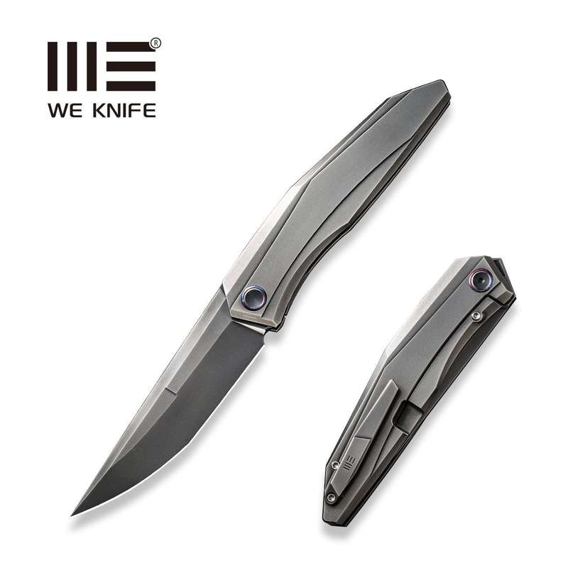 WEKNIFE Cybernetic Top Flipper Knife Titanium Handle (3.91" CPM 20CV Blade) WE22033-6