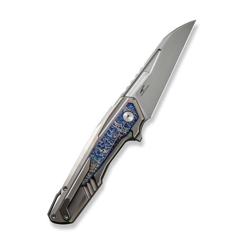 WEKNIFE Falcaria Flipper & Thumb Hole Knife Titanium Handle (3.64" CPM 20CV Blade) WE23012B-1