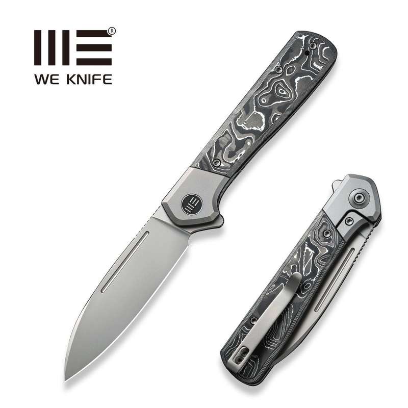 WEKNIFE Soothsayer Flipper Knife Titanium & Carbon Fiber Handle (3.48" CPM 20CV Blade) WE20050-3