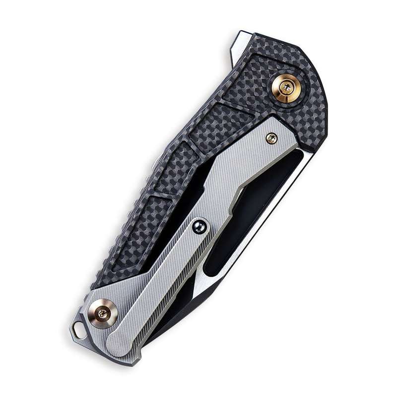 WEKNIFE Sugga Flipper Knife Titanium & Carbon Fiber Handle (3.55" CPM S35VN Blade) 915B