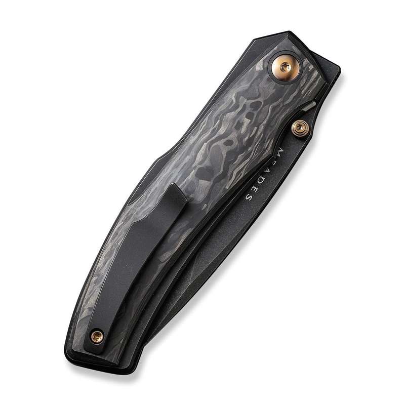 WEKNIFE Swordfin Front Flipper & Thumb Stud Knife Carbon Fiber Handle (3.28" CPM 20CV Blade) WE23...