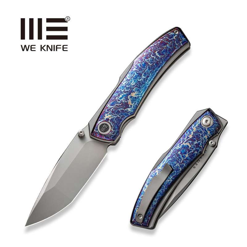 WEKNIFE Swordfin Front Flipper & Thumb Stud Knife Titanium Handle (3.28" CPM 20CV Blade) WE23067-1