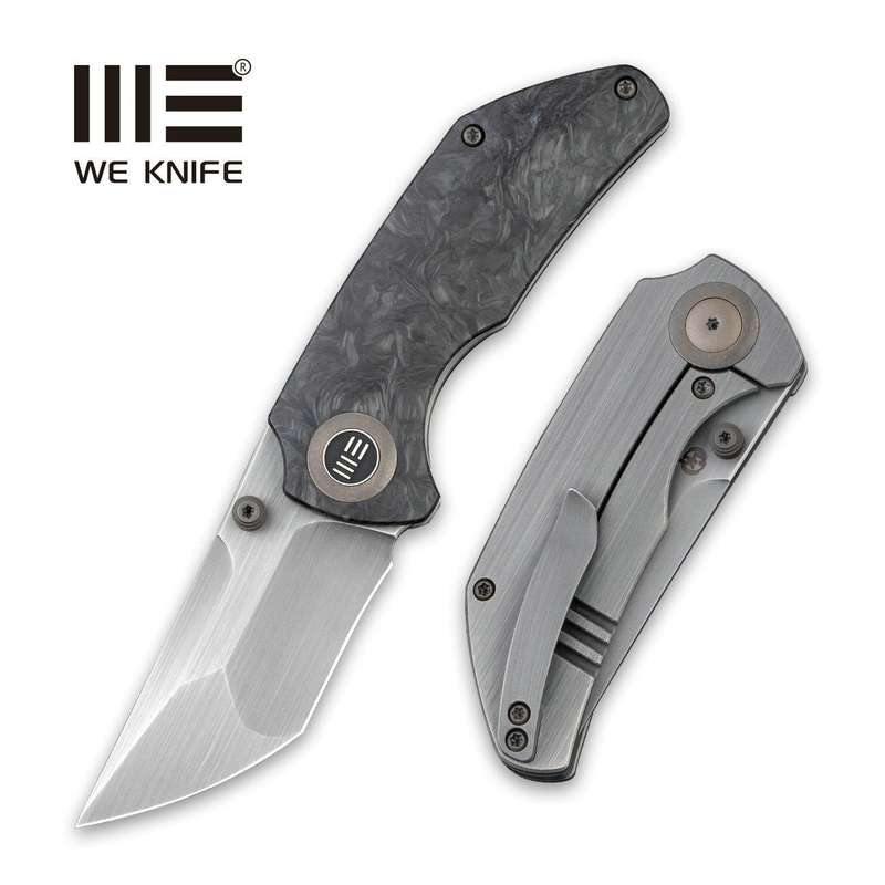 WEKNIFE Thug Thumb Stud Knife Titanium & Carbon Fiber Handle (2.69" CPM 20CV Blade) 2103C