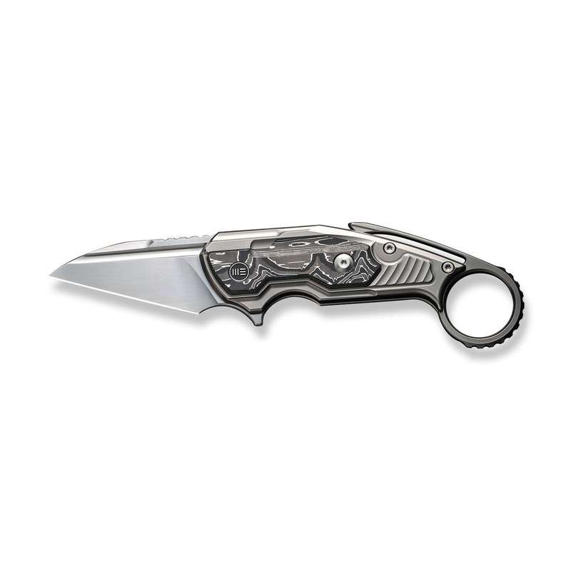 WEKNIFE Yardbird Flipper & Button Lock Knife Titanium & Carbon Fiber Handle (2.44" CPM 20CV Blade...