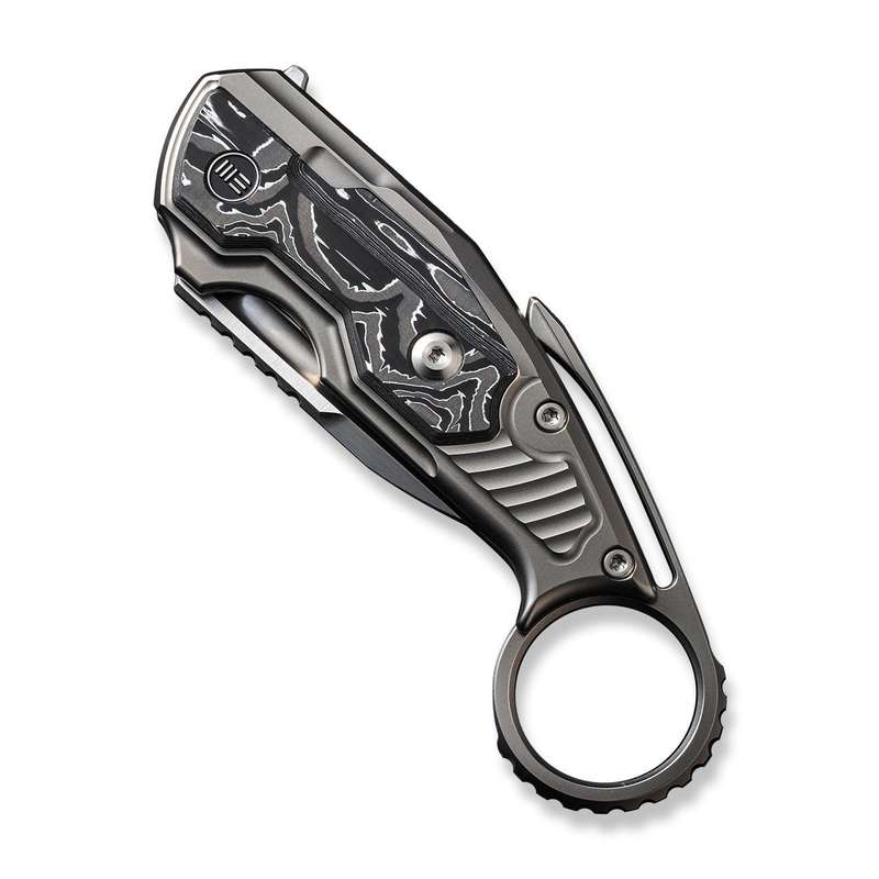 WEKNIFE Yardbird Flipper & Button Lock Knife Titanium & Carbon Fiber Handle (2.44" CPM 20CV Blade...