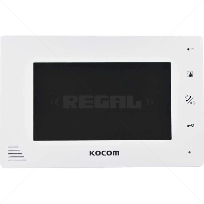 Kocom CC03-13 4-Wire 7" Colour Hands-Free Monitor in White for Intercom